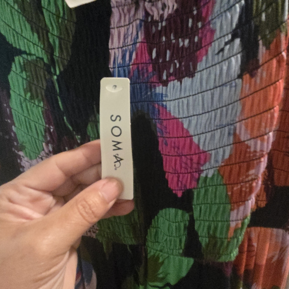 Soma Multicolor Smocked Maxi Dress - Picture 3 of 3